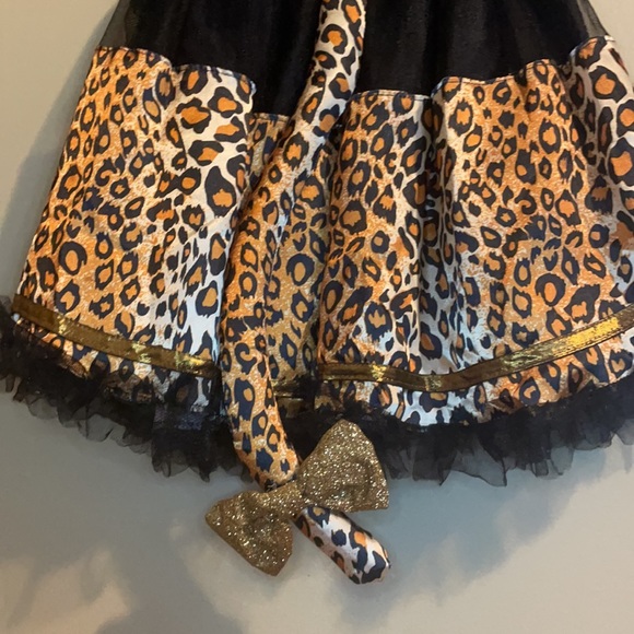Sassy Spots Cheeta Halloween Kids XL Costume - black and tan - Picture 4 of 8